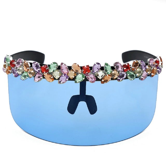 Vintage Oversized Windproof Retro One Piece Shield Visor Sunglasses