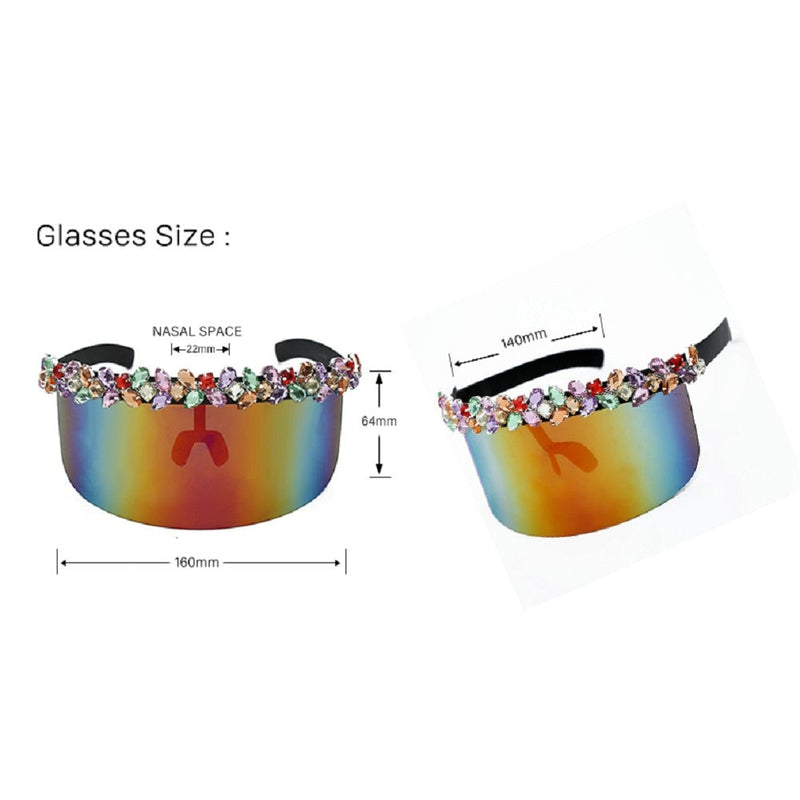 Vintage Oversized Windproof Retro One Piece Shield Visor Sunglasses
