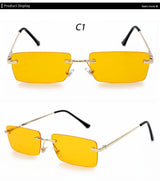 Vintage Small Square Frame Gradient Retro Sunglasses