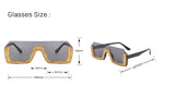 Luxury Crystal Half Frame Oversized Rhinestone Square Sunglasses