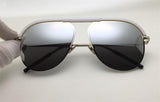 Oversized Luxury Vintage Mirror Stylish Brow Bar Aviator Sunglasses