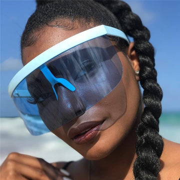 Oversize Windproof Hood Goggles Clear Lens Mask Sunglasses