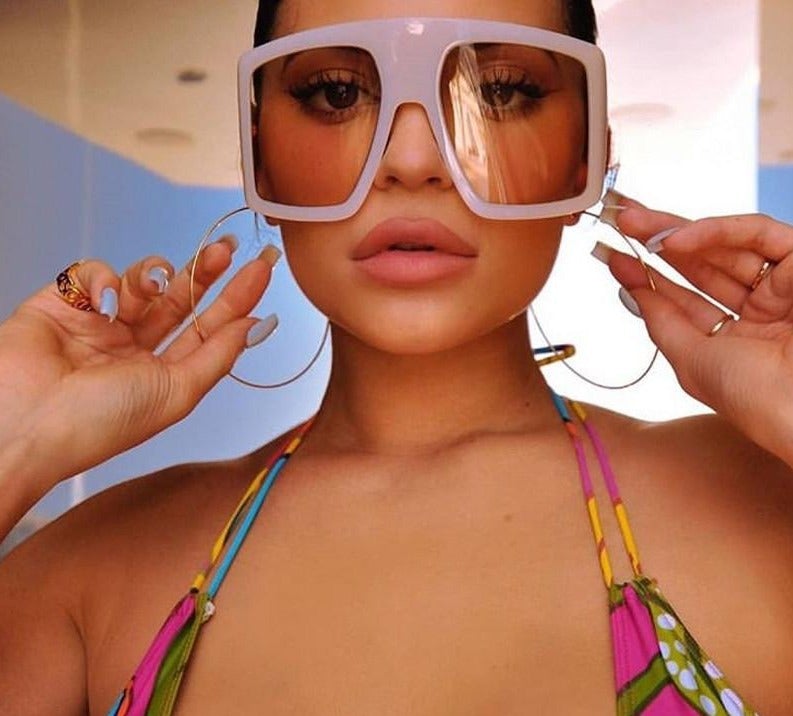Oversize Shield Gradient Luxury Square Sunglass