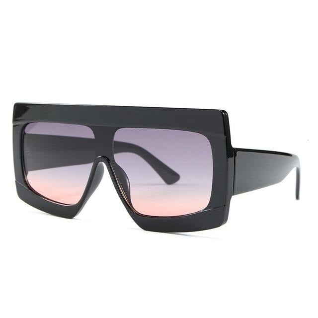 Oversize Shield Gradient Luxury Square Sunglass