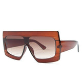 Oversize Shield Gradient Luxury Square Sunglass