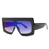 Oversize Shield Gradient Luxury Square Sunglass