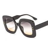 Oversized Retro Rivet Square Sunglasses
