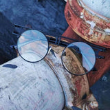 Round Steampunk Mirror Lens UV Protection Retro Sunglasses