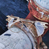Round Steampunk Mirror Lens UV Protection Retro Sunglasses
