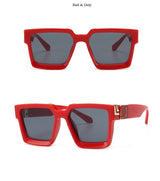 Elegant Oversize Gradient Vintage Square Sunglasses