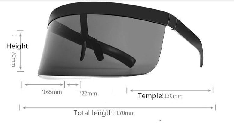 Oversize Windproof Hood Goggles Clear Lens Mask Sunglasses