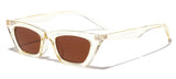 Square Gradient Thick Frame Retro Cat Eye Sunglasses