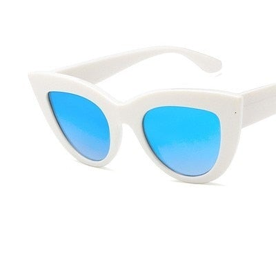 Retro Cute Thick Framed Designer Style Cat Eye Sunglasses