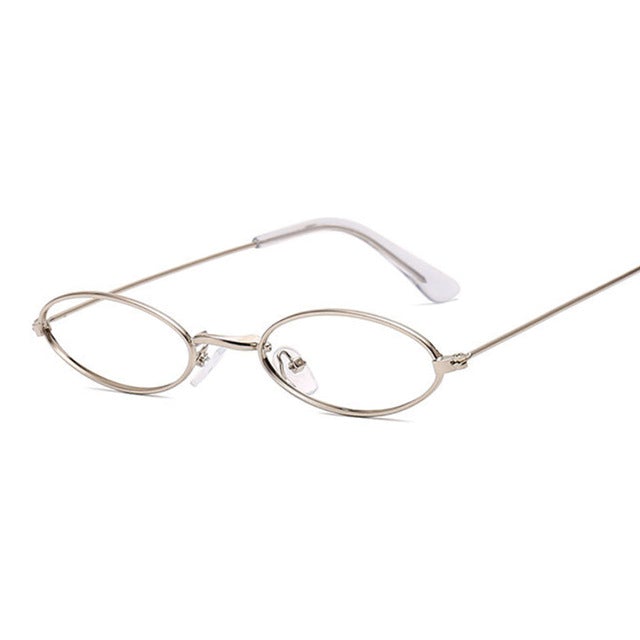 Vintage Oval Metal Frame Anti-Reflective Retro Sunglasses