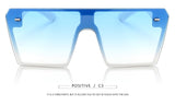 Flat Top Retro Gradient Big Frame Vintage Square Sunglasses