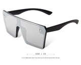 Flat Top Retro Gradient Big Frame Vintage Square Sunglasses