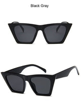 Classic Style Flat Gradient Lens Vintage cat Eye Sunglasses