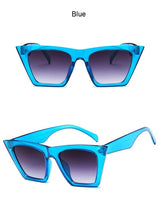 Classic Style Flat Gradient Lens Vintage cat Eye Sunglasses