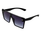 Flat Top Retro Gradient Big Frame Vintage Square Sunglasses