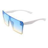 Flat Top Retro Gradient Big Frame Vintage Square Sunglasses