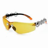 Transparent Lens Crystal Temple Visor Sunglass