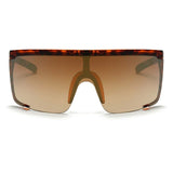 Oversize Mask Shape Flat Top Hood Shield Visor Sunglasses