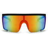 Oversize Mask Shape Flat Top Hood Shield Visor Sunglasses