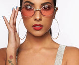 Vintage Wood Frame Diamond Crystal Handmade Round Sunglasses