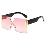 Oversized Square Rimless Sunglasses