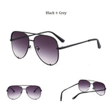 Luxury Style Mirror Gradient Lens Metal Frame Aviator Sunglasses