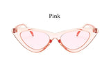 Solid Leopard Retro Style Mirror Lens Cat Eye Sunglasses