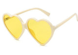 Love Heart Cat Eye Frame Mirror Lens Retro Sunglasses