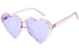 Love Heart Cat Eye Frame Mirror Lens Retro Sunglasses