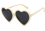 Love Heart Cat Eye Frame Mirror Lens Retro Sunglasses