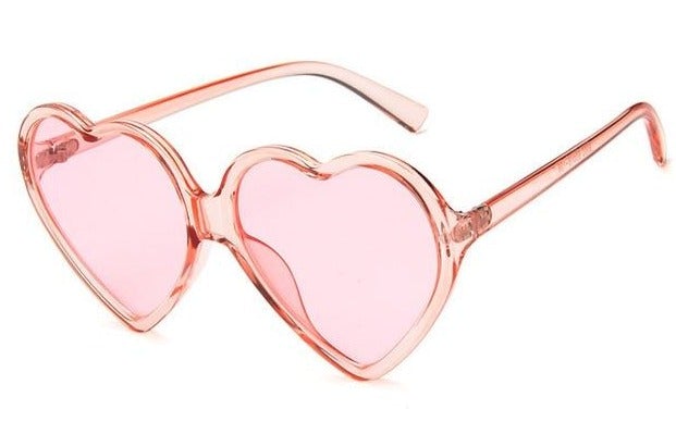 Love Heart Cat Eye Frame Mirror Lens Retro Sunglasses