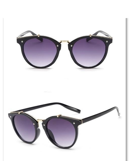 Rivet Gradient Classic Round Sunglasses