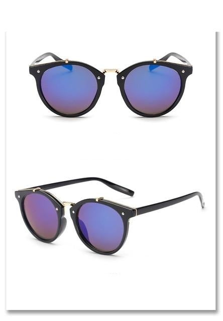 Rivet Gradient Classic Round Sunglasses