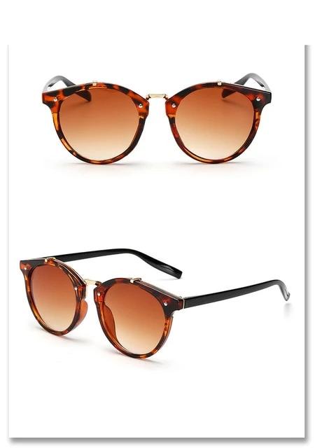 Rivet Gradient Classic Round Sunglasses