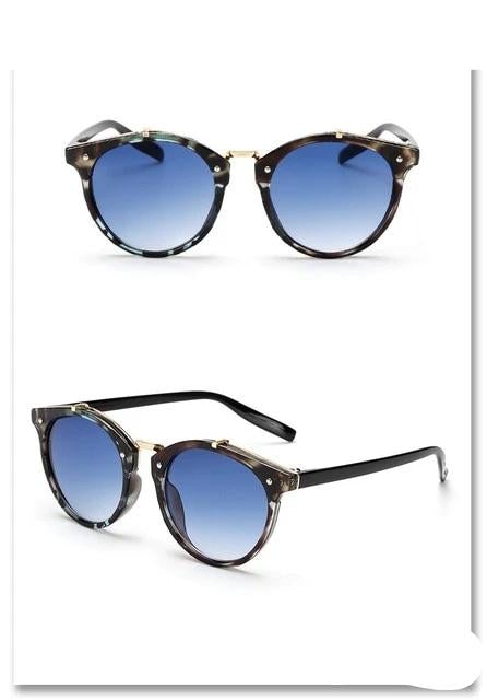 Rivet Gradient Classic Round Sunglasses