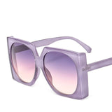 Oversize Gradient Plastic Square Sunglass