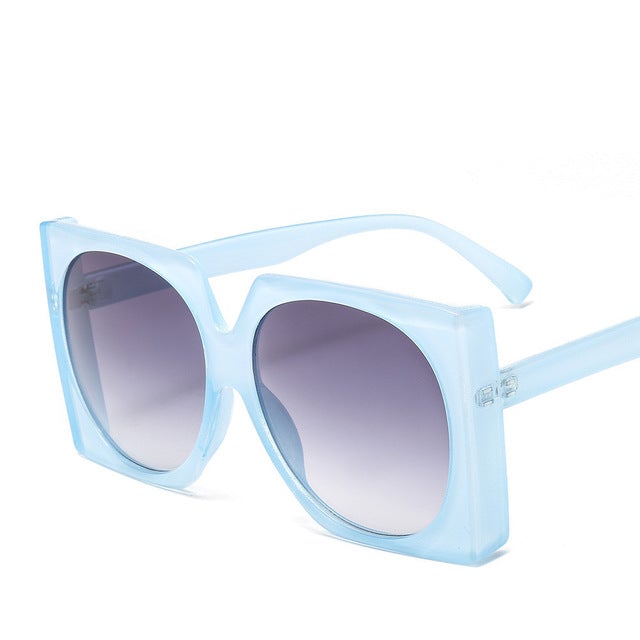 Oversize Gradient Plastic Square Sunglass