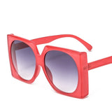 Oversize Gradient Plastic Square Sunglass