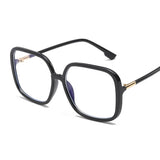 Oversize Anti-blue Light Vintage Retro Clear Square Eyeglasses