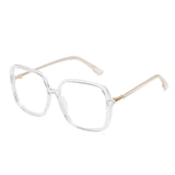 Oversize Anti-blue Light Vintage Retro Clear Square Eyeglasses