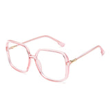 Oversize Anti-blue Light Vintage Retro Clear Square Eyeglasses