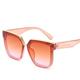 Anti-Reflective Mirror Gradient Lens Oversized Retro Square Sunglasses