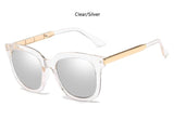 Vintage Luxury Metal Legs Mirror Lens Square Sunglasses