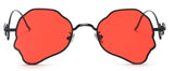 Unique Head Shape Metal Frame Butterfly Steampunk Retro Sunglasses