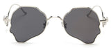 Unique Head Shape Metal Frame Butterfly Steampunk Retro Sunglasses