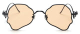 Unique Head Shape Metal Frame Butterfly Steampunk Retro Sunglasses